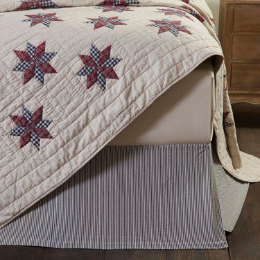Lincoln King Bed Skirt 78x80x16 VHC Brands - The Fox Decor